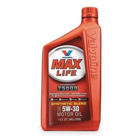 Valvoline VV1556 1 qt. 5W-30 Synthetic Blend Motor Oil - High Mileage with MaxLife Technology VA324167